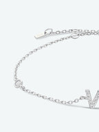 Zircon elegantie: 925 sterling zilveren en vergulde armband