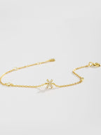 Zircon elegantie: 925 sterling zilveren en vergulde armband