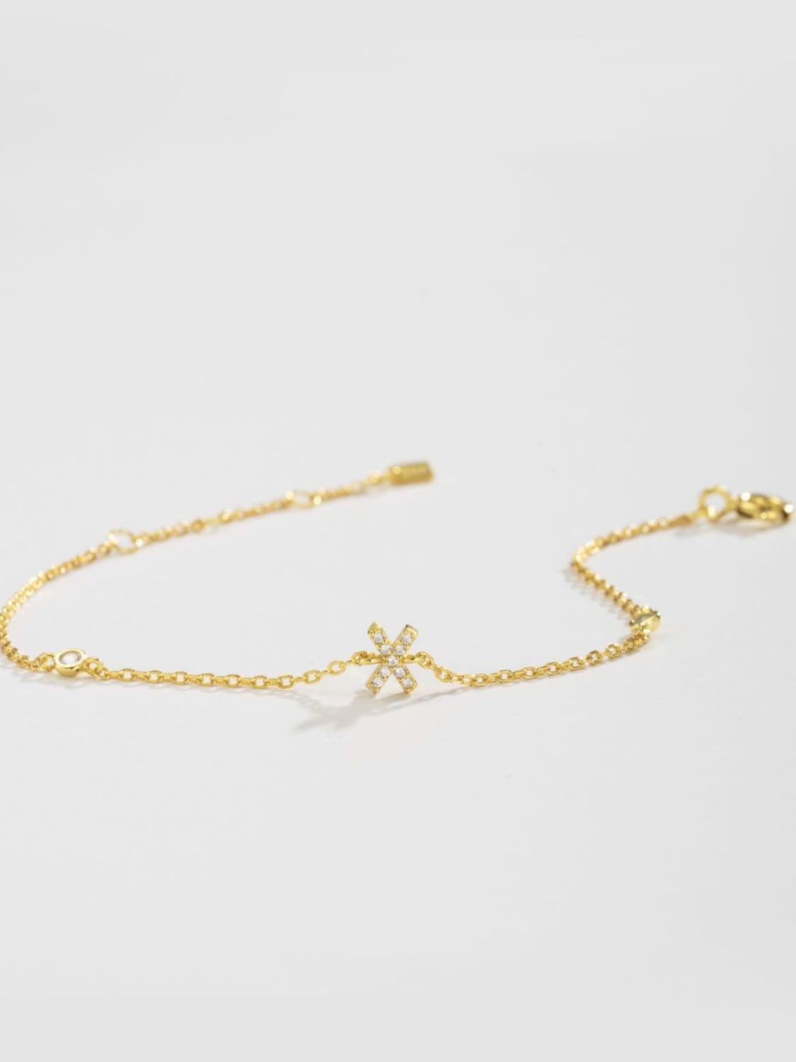 Zircon elegantie: 925 sterling zilveren en vergulde armband