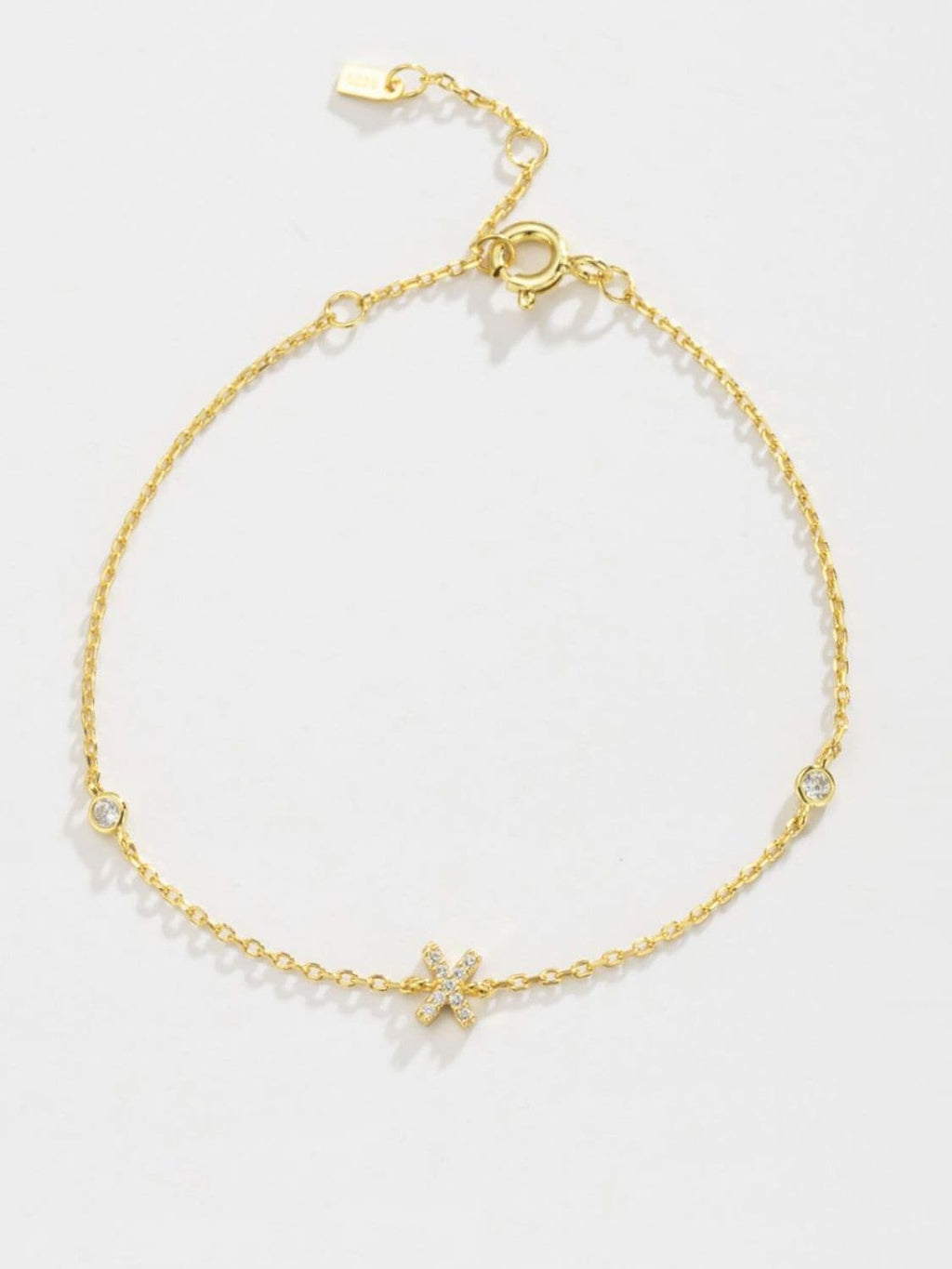 Zircon elegantie: 925 sterling zilveren en vergulde armband