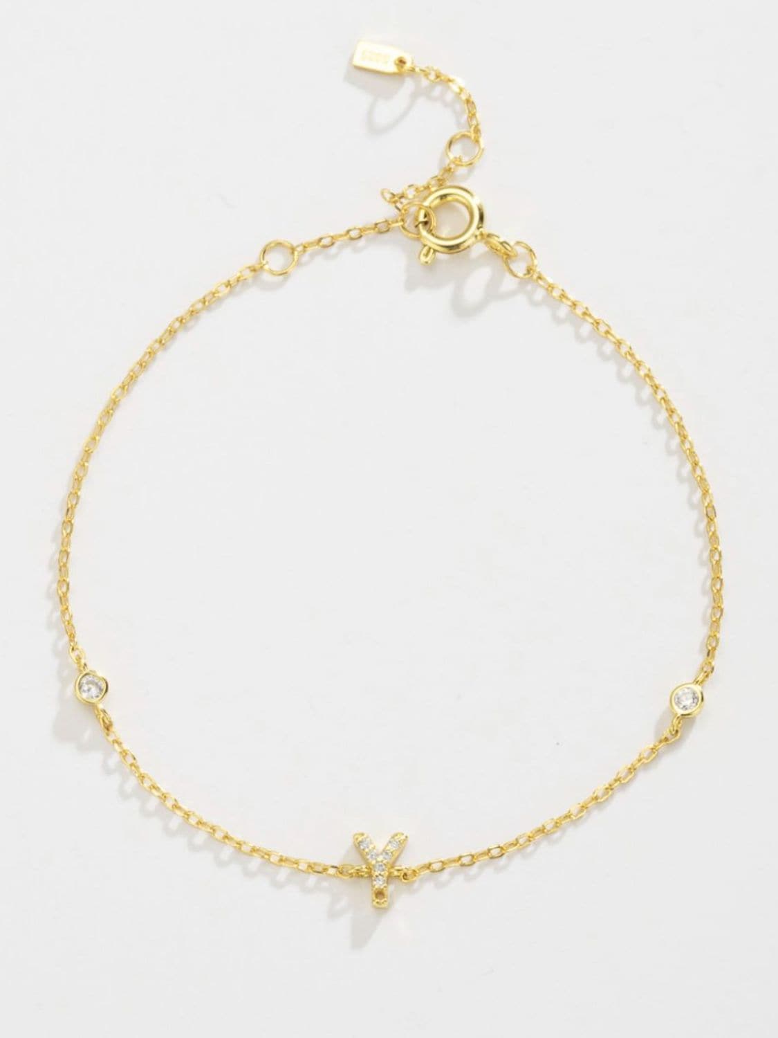 Zircon elegantie: 925 sterling zilveren en vergulde armband