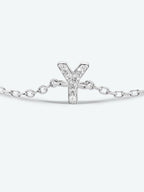 Zircon elegantie: 925 sterling zilveren en vergulde armband