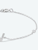 Zircon elegantie: 925 sterling zilveren en vergulde armband