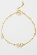 Zircon elegantie: 925 sterling zilveren en vergulde armband