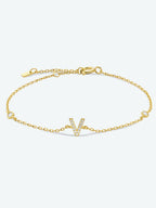 Zircon elegantie: 925 sterling zilveren en vergulde armband