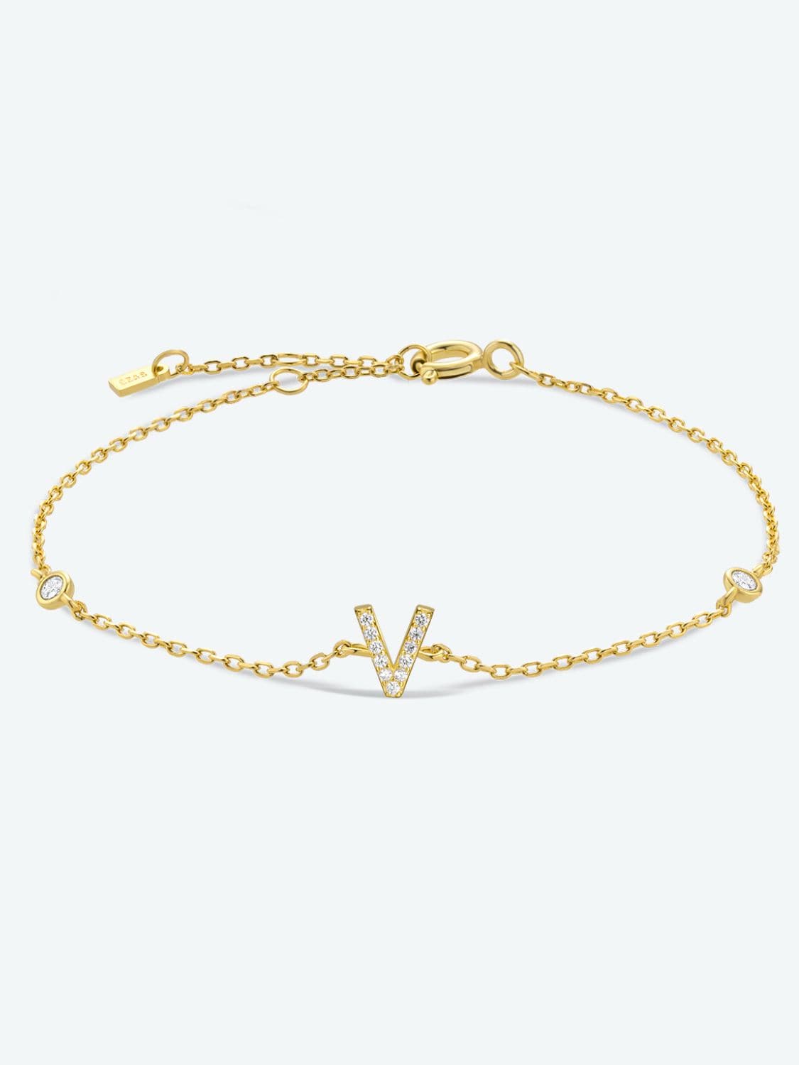 Zircon elegantie: 925 sterling zilveren en vergulde armband