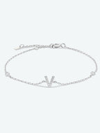 Zircon elegantie: 925 sterling zilveren en vergulde armband