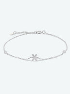 Zircon elegantie: 925 sterling zilveren en vergulde armband