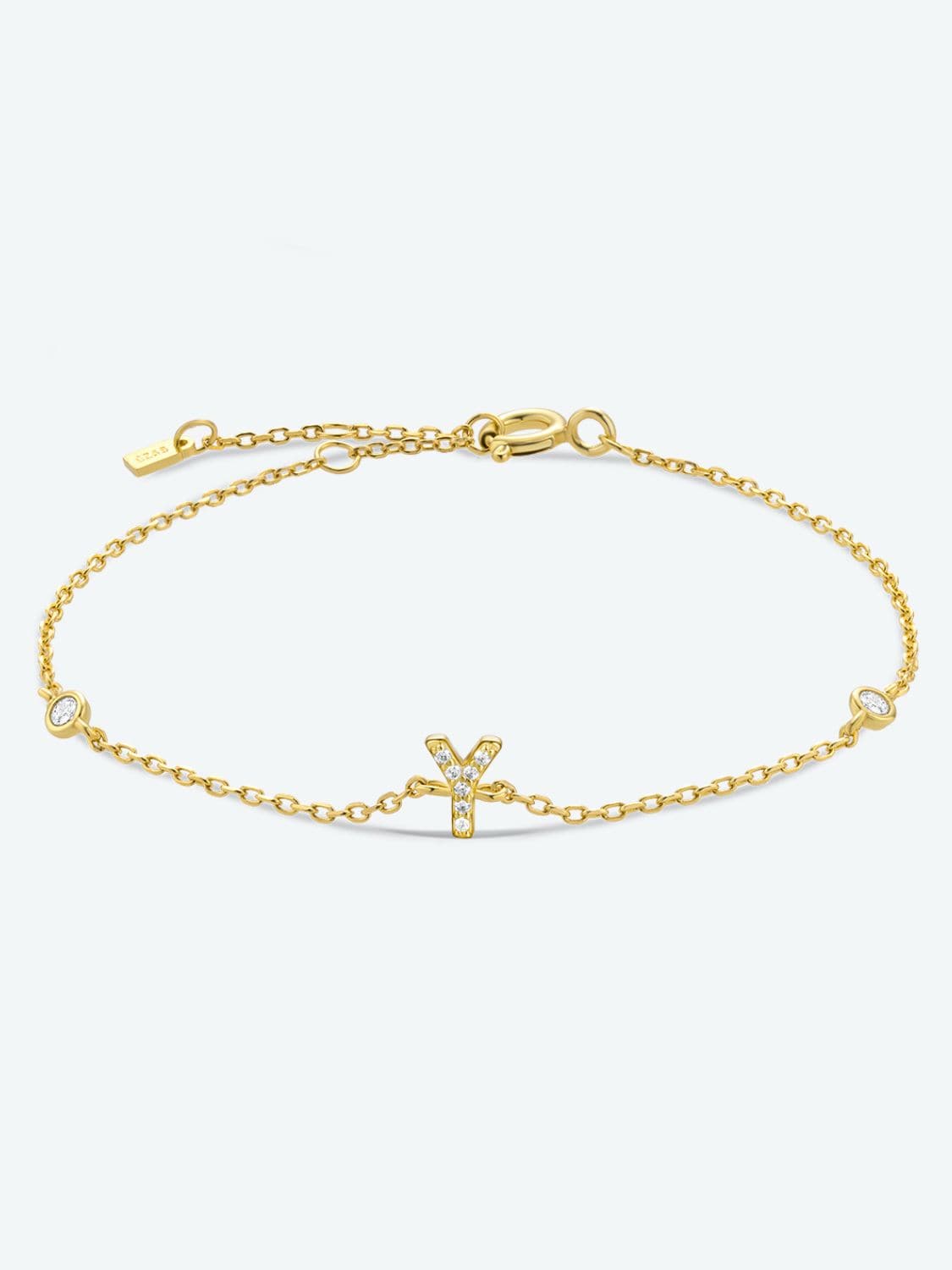 Zircon elegantie: 925 sterling zilveren en vergulde armband