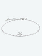 Zircon elegantie: 925 sterling zilveren en vergulde armband