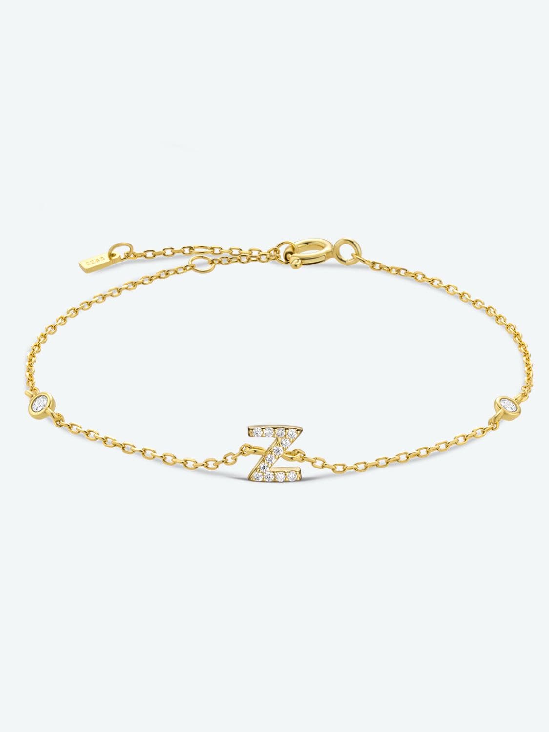 Zircon elegantie: 925 sterling zilveren en vergulde armband