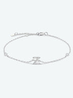 Zircon elegantie: 925 sterling zilveren en vergulde armband