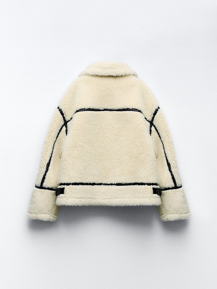 Teddyjas Dames Kunstvacht Comfortabel Elegant Pasvorm Zacht - Winterjas Dames