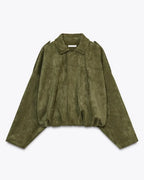 Estelle - Oversized Suède Leren Jas voor Dames – Warm & Stijlvol