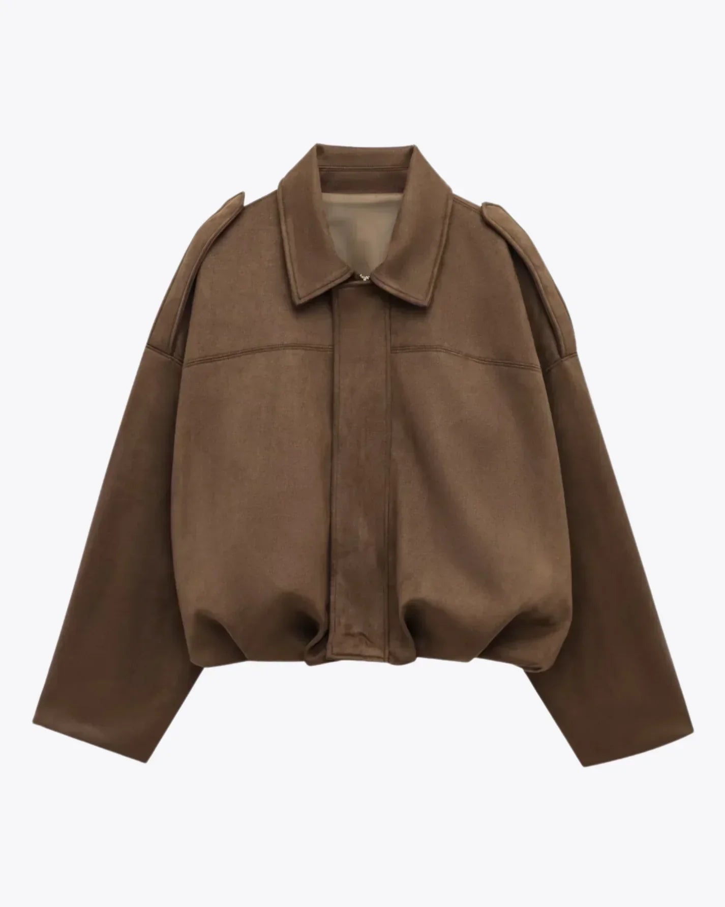 Estelle - Oversized Suède Leren Jas voor Dames – Warm & Stijlvol