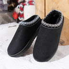 Dames Pluche Winterlaarzen Casual Plat Hak Slipon Afgerond