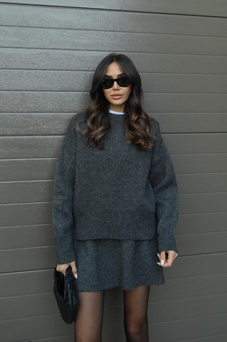 Damure - Cozy Knit 2-delige Trui en Rok set