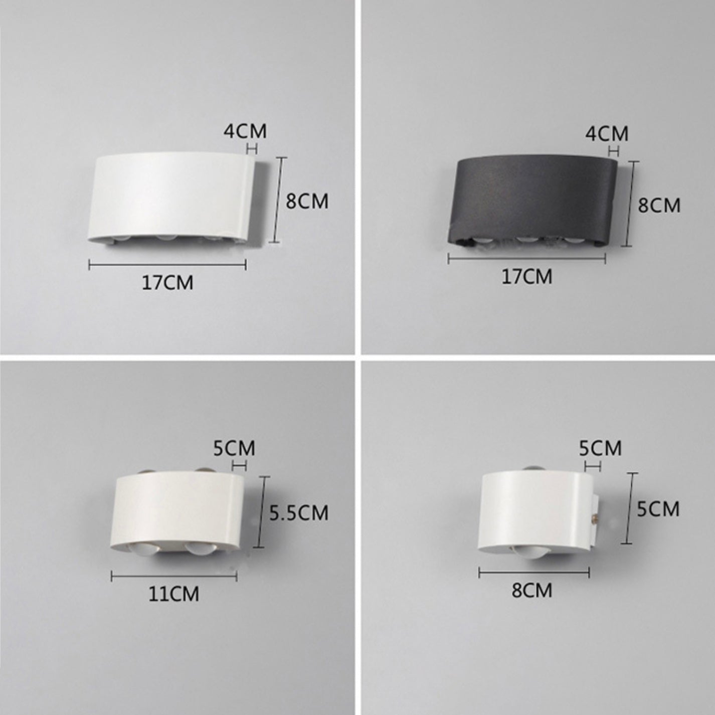 LED Wandlamp Buiten (zwart of wit)