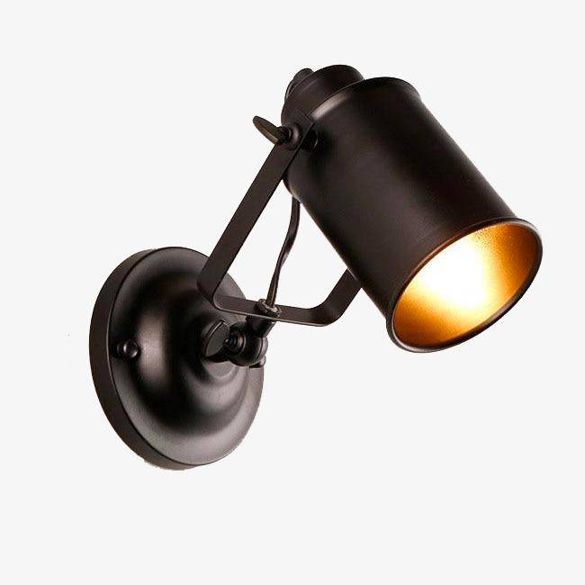 Zwarte metalen wandspot Cafe