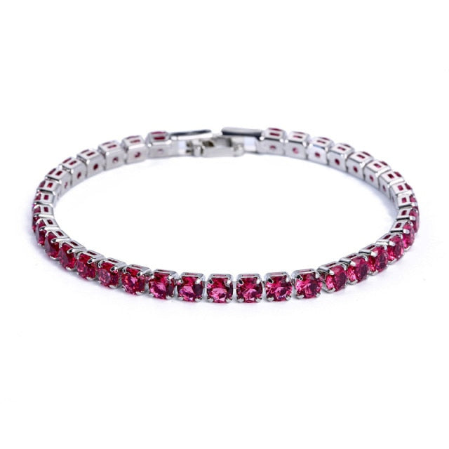 Elegante Zilveren Kettenarmband met Zirconia Tennisarmband voor Dames en Heren, Trendy Geometrisch Ontwerp en Verhoogde Charme, Perfect voor Elke Gelegenheid