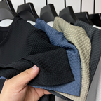 Heren T-Shirt Grijs M Katoen Crew Neck Gebeeldhouwde Weving-3