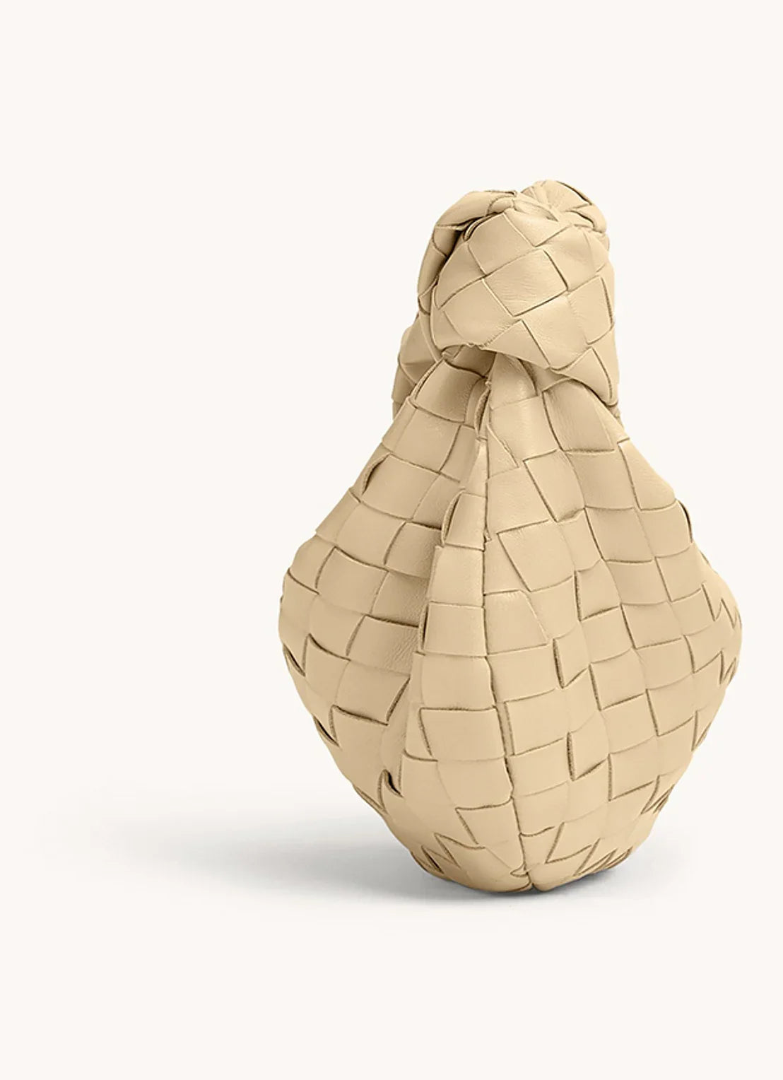 Dames Handtas - Echt Leer - Gevlochten Design - Luxe Halvemaan Vorm - Knopenhandvat