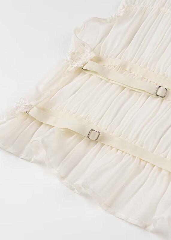 Sahara Set Voor Vrouwen - Luxe Chiffon Haltertop en Rok Stijl