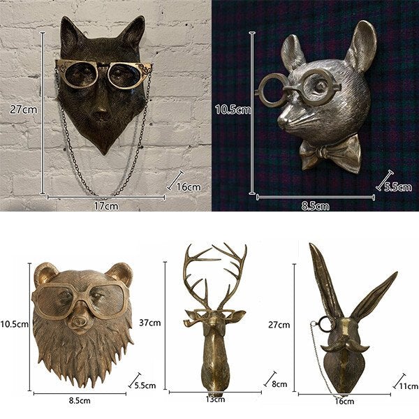 Dierenmuurbeeld Uniek Ontwerp Natuurdecoratie Voor Woonruimte