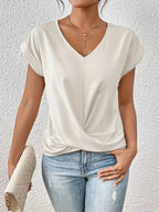 Casual Korte Mouw Top voor Dames met Stijlvolle Pasvorm
