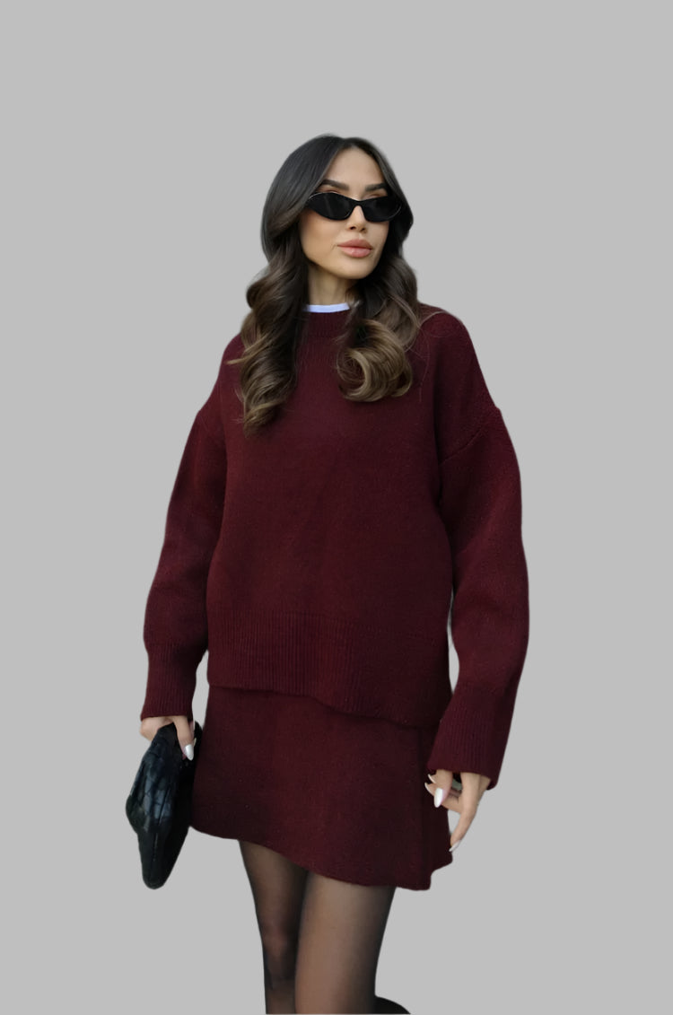 Damure - Cozy Knit 2-delige Trui en Rok set