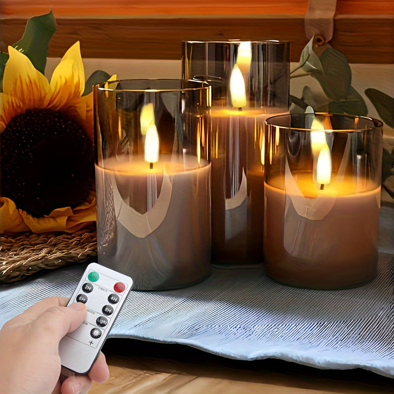 Moderne kaarsenset - LED kaars met afstandsbediening