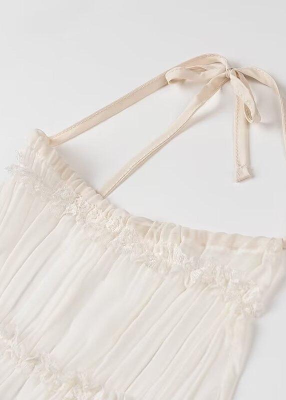 Sahara Set Voor Vrouwen - Luxe Chiffon Haltertop en Rok Stijl