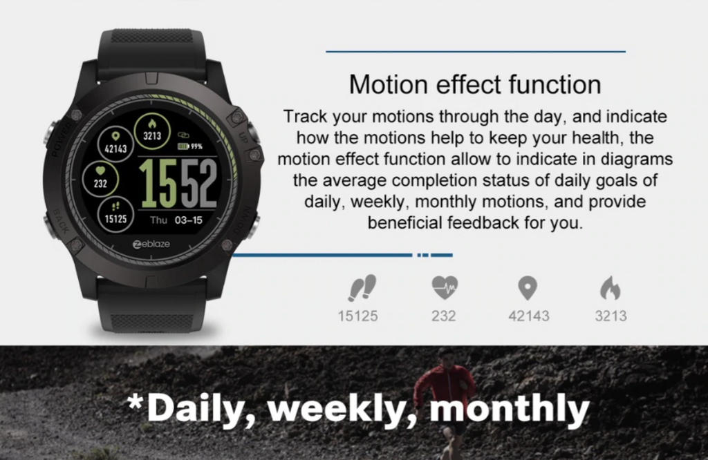 Tactische Smartwatch met Waterdichtheid en 3D-Interface voor Fitness en Avontuur
