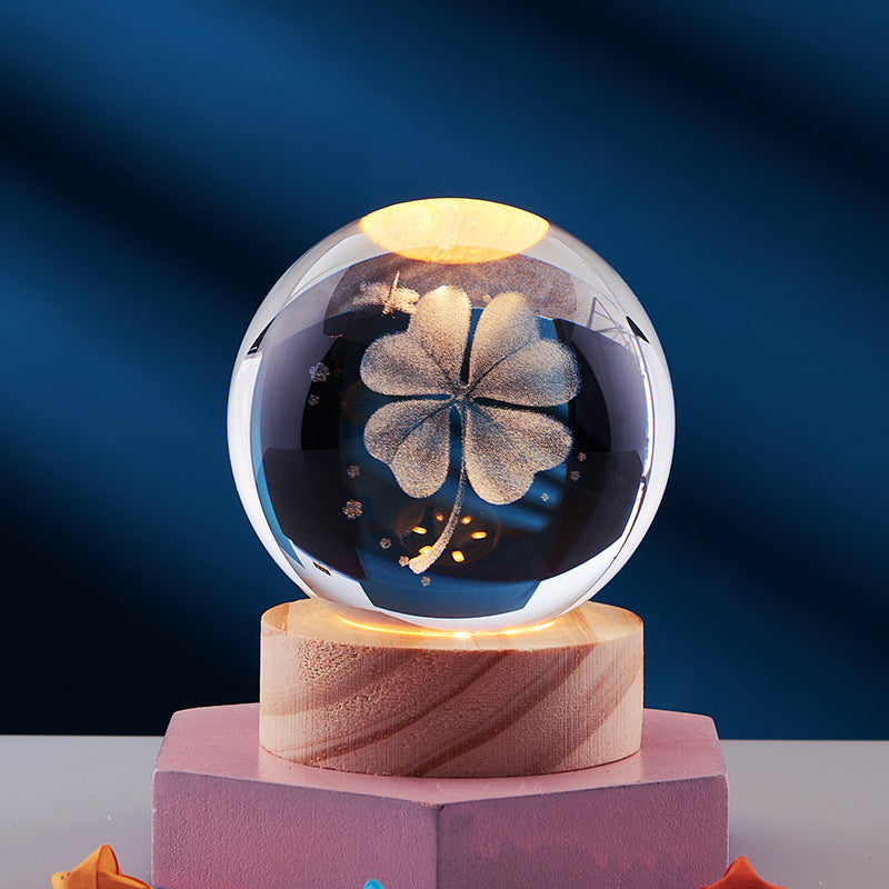 3D Led Nachtlamp Kristallen Ontwerp Met Betoverende Sfeer