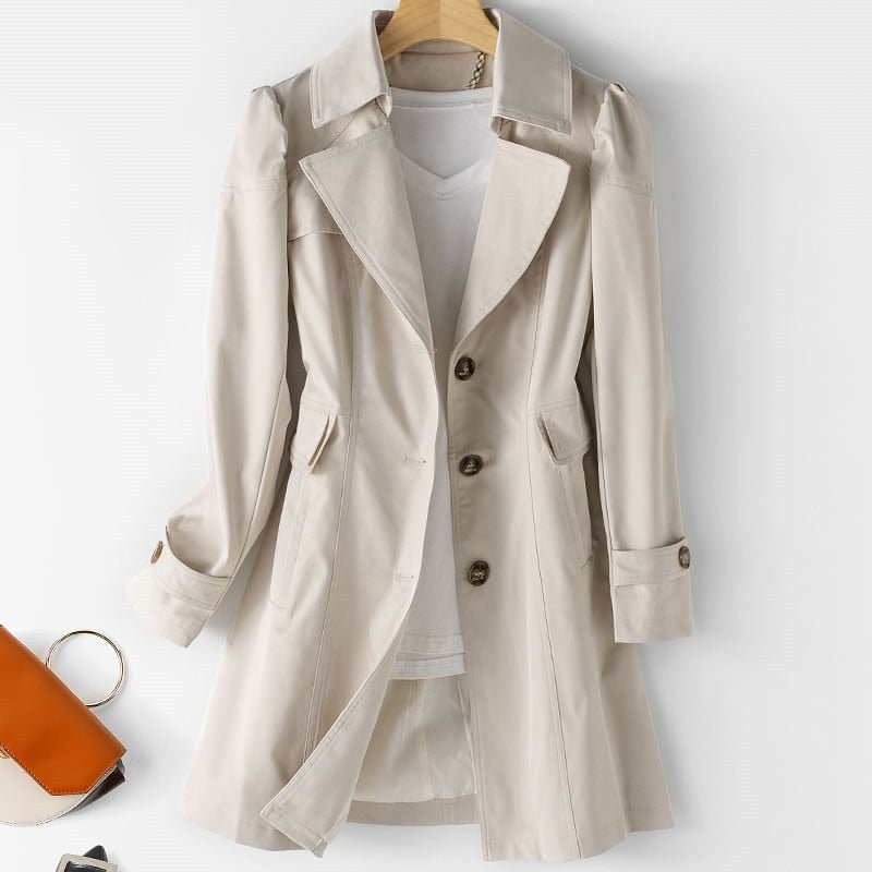 Trenchcoat Casual Chique Met Hoogwaardig Materiaal Comfort