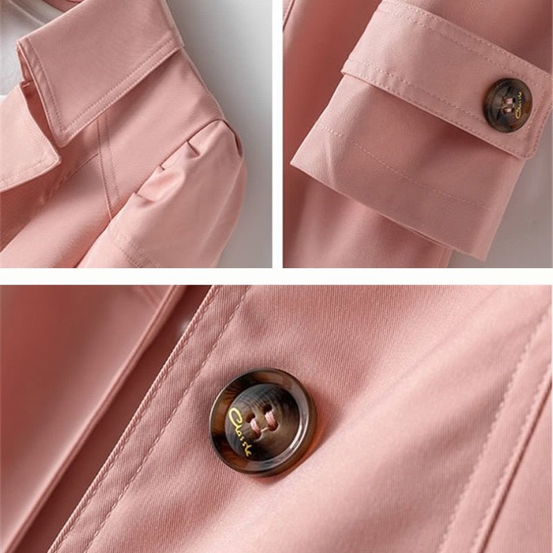 Trenchcoat Casual Chique Met Hoogwaardig Materiaal Comfort