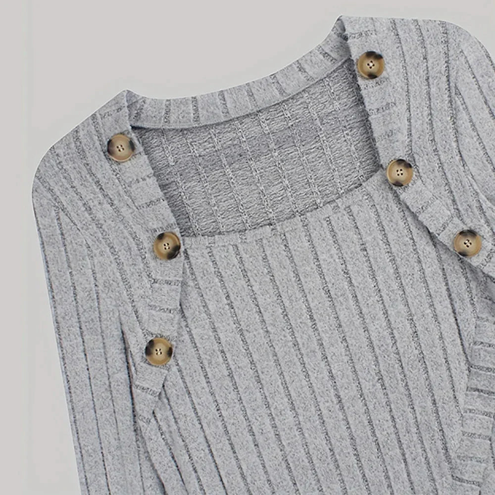 Dames Asymmetrische Geribbelde Cardigan Lente Herfst