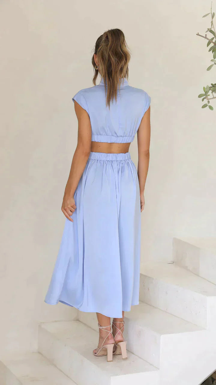 Dinah's uitgesneden midi-jurk