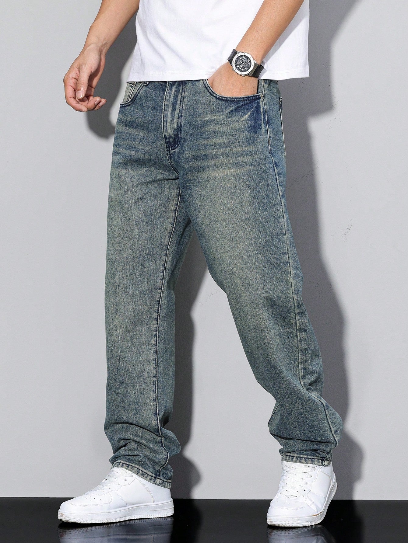 Calico - Effen kleur casual heren jeans