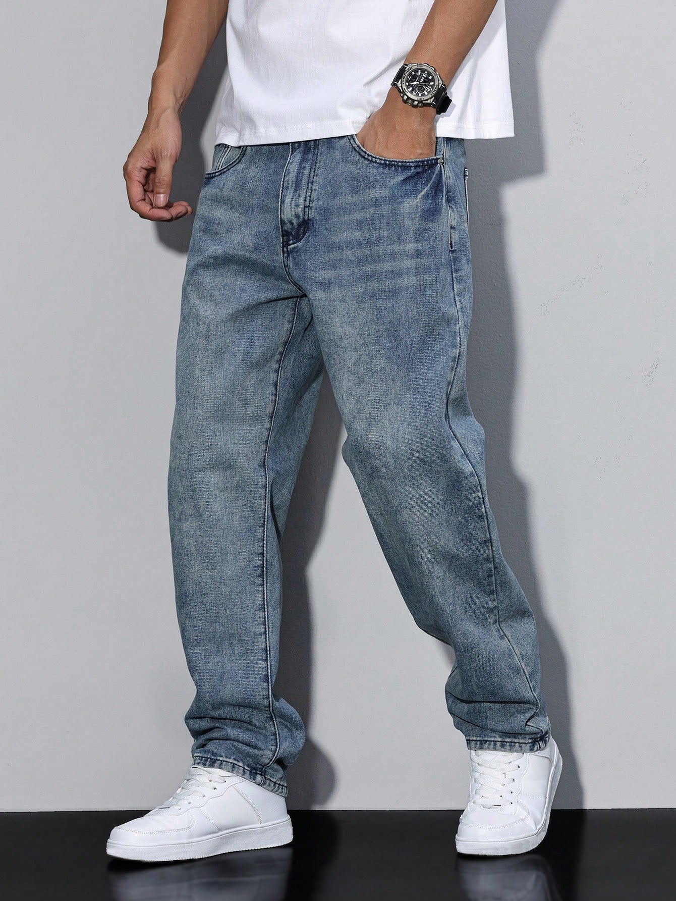 Calico - Effen kleur casual heren jeans