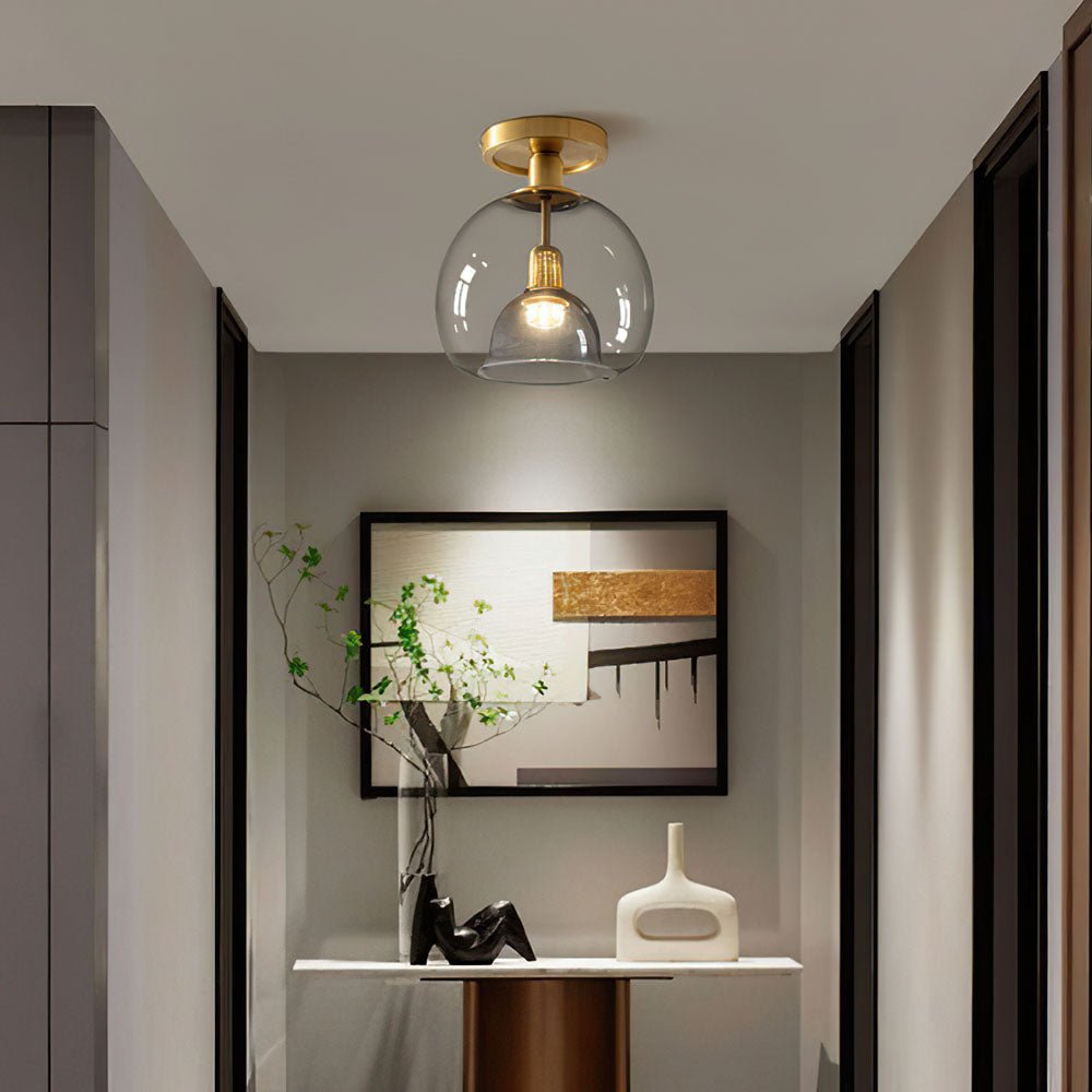 Plafondlamp Glazen Grijs Modern Slank Design Voor Woonkamer