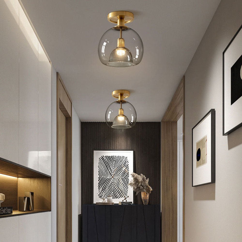 Plafondlamp Glazen Grijs Modern Slank Design Voor Woonkamer