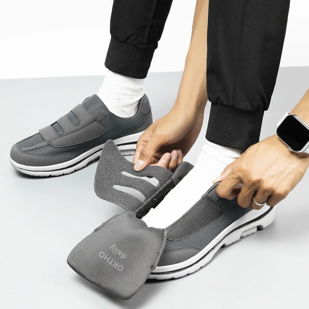 Brede Klittenband Diabetes Schoenen voor Gezwollen Voeten met Ondersteuning