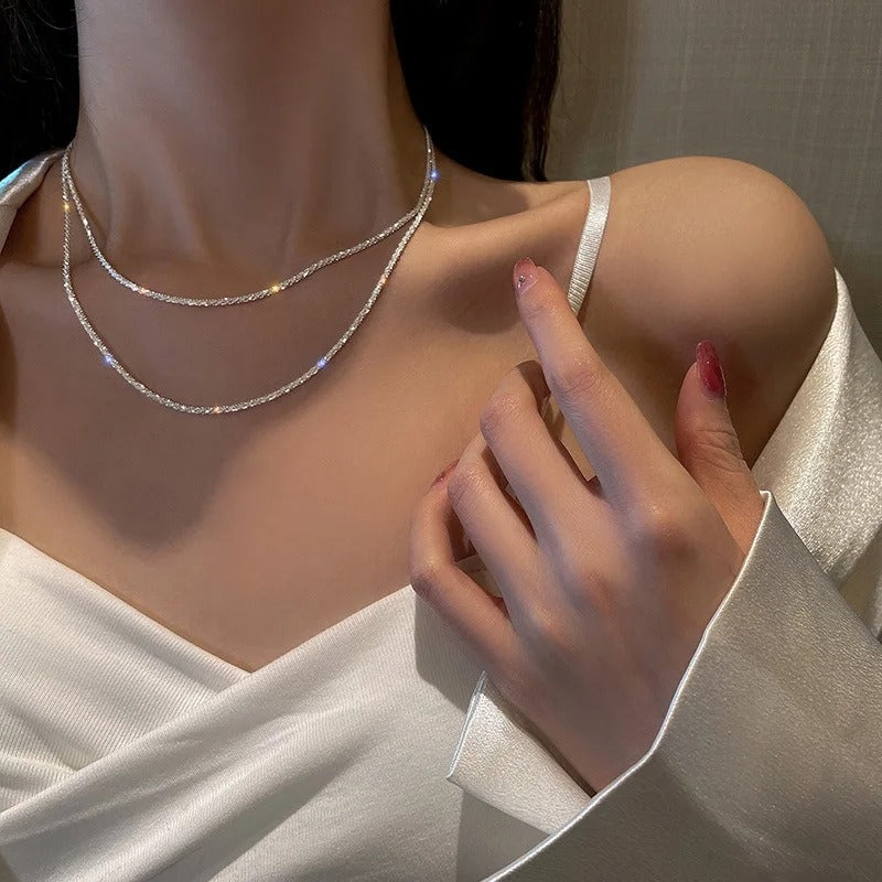 Minimalistische Zilveren Sterrenlicht Halsketting Set voor Elegante en Trendy Looks met Tijdloze Luxe en Veelzijdige Styling Opties