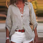 Milano - Zomerse linnen dames blouse