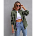 Dames Spijkerjas van Katoen - Opvallend vibrant denim-jack