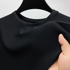 Heren T-Shirt Grijs M Katoen Crew Neck Gebeeldhouwde Weving-5