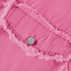 Dames Spijkerjas van Katoen - Opvallend vibrant denim-jack