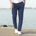 Lichte heren linnenbroek, casual en comfortabel
