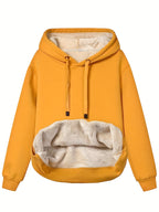 Fleece Hoodie Warme Winterknusheid Grijs Maat L Knus